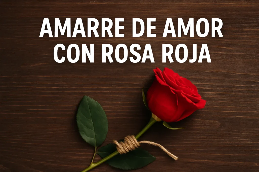 amarre de amor con rosa roja